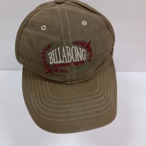 Vintage Billabong Brushes Twill Cotton Snapback Baseball Cap Hat